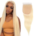 613 Blonde Lace Closure 4x4 HD Transparent 26" Human Hair