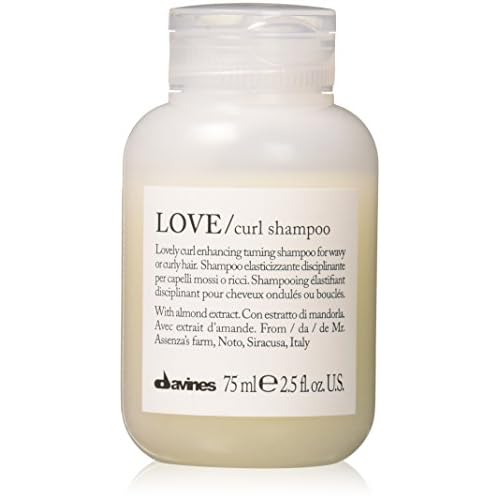 Davines LOVE Curl Shampoo, Enhancing Volume Taming Gentle Formula for Wavy and Curly Hair - Softens, Hydrates, and Boosts Curl Elasticity with Almond Extract, Travel Size, 2.54 Fl Oz