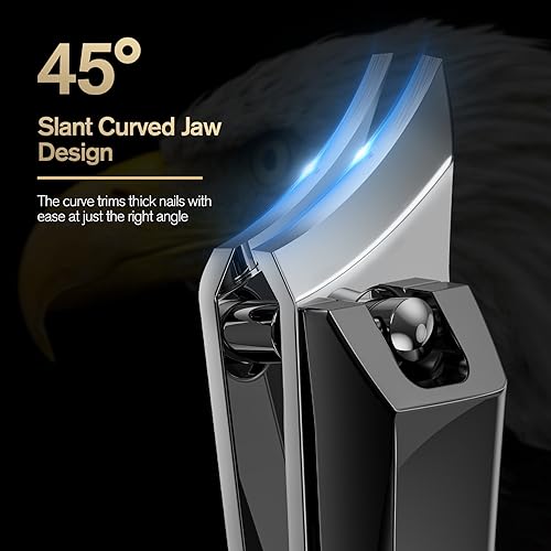 Ingrown Nail Clipper with Slant Curved Blade for Thick Toenails