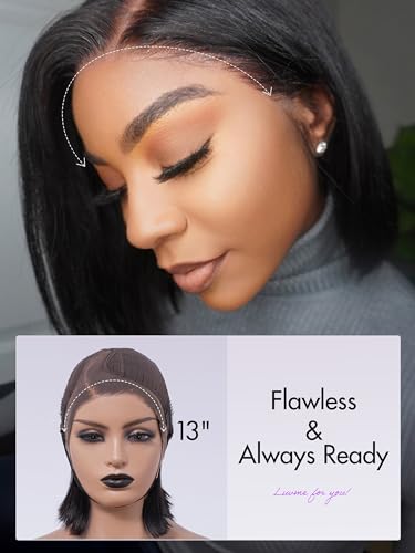 LUVME HAIR 10-Inch Glueless Lace Front Bob Wig - 100% Human Hair