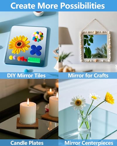 Unbreakable Self-Adhesive Mirror Tiles for Kids - 12PCS 8"x8"