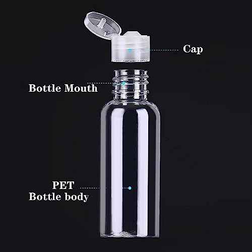 5 Pack 3.4oz Empty Plastic Travel Bottles for Toiletries TSA Approved Leak Proof Squeezable Travel Size Containers Travel Essentials Accessories, clear