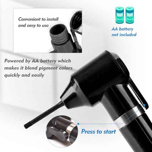 Rayyl Tattoo Ink Mixer Kit - Include Tattoo Ink Mixer Machine with 100pcs Ink Mixing Sticks Black Electric Pigment Mixer Color Mix Tool Ink Agitator for Ink Mixer Tattoo Supplies...