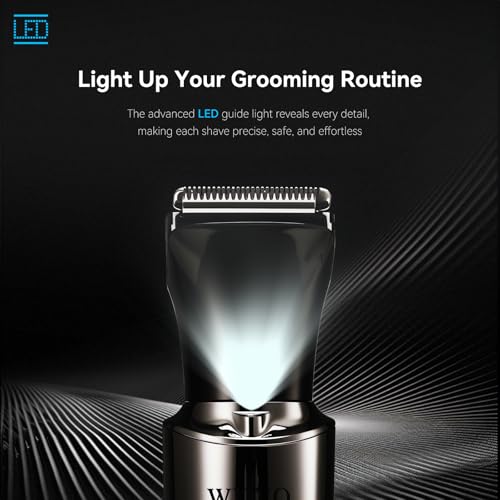 WUXO Electric Back Shaver & Groin Hair Trimmer with LED Display