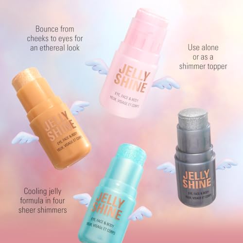 Revolution, Jelly Shine Shadow & Highlight Stick for Eyes, Face & Body with Pearlescent Shimmer Effect, Vegan & Cruelty-Free, Celestial Gold