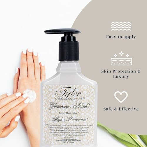 Worldwide Nutrition Bundle: Tyler High Maintenance Hand Lotion - Scented and Small Hand Cream For Dry Hands - 8 Oz Travel Size Luxury Hand Moisturizer and Multi-Purpose Key Chain