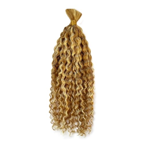 P27/613 Deep Wave Human Braiding Hair 22 Inch 2 Bundles