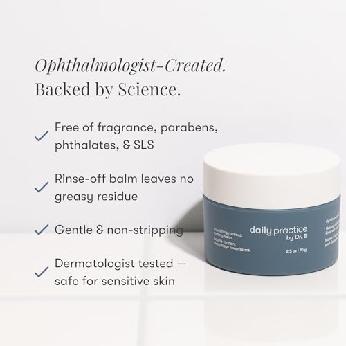 Daily Practice by Dr. B Cleansing Balm Makeup Remover - Nourishing Makeup Remover Balm with Squalane & Argan Oil - Hydrating, Gentle, Travel Size - Paraben/Phthalate/SLS-Free - 2.5 oz