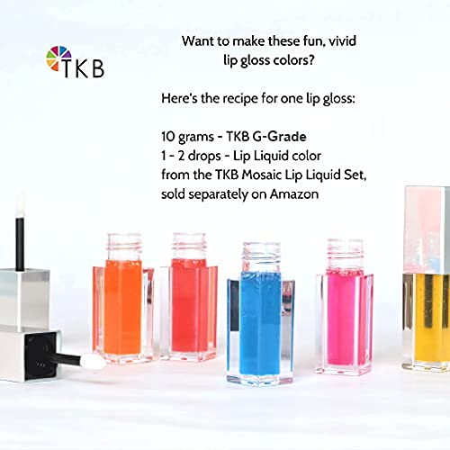 TKB High Shine Lip Gloss Top Coat - Clear, Mineral Oil Free 5.5oz