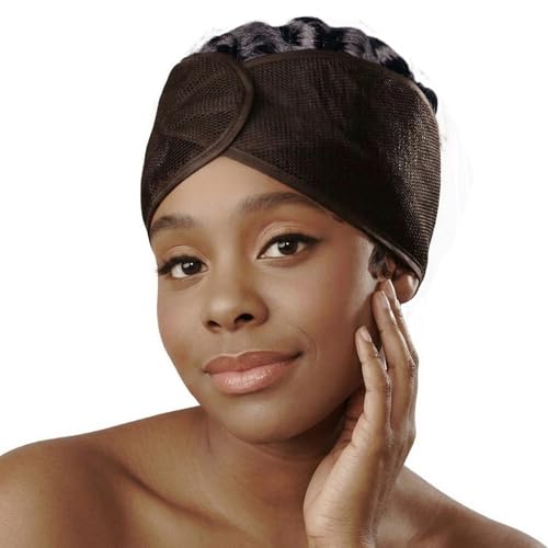 DONNA Black Mesh Hair Wrap for Women - Breathable, Adjustable Sleep & Daily Cap