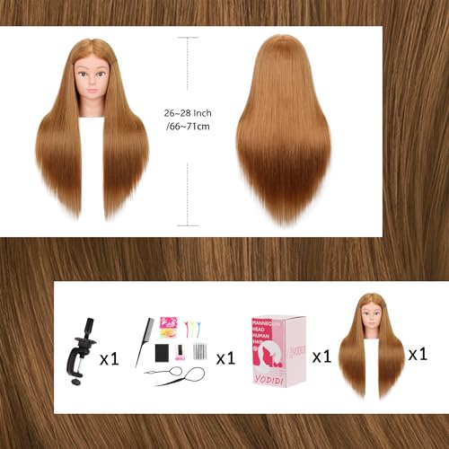 80% Human Hair Mannequin Head for Cosmetology - Styling Practice