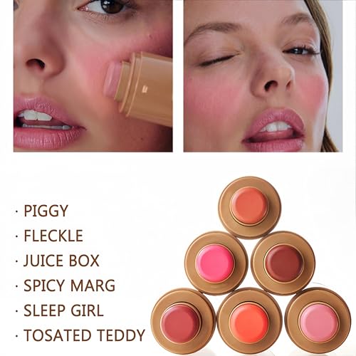 MAEPEOR Matte Blush Stick Creamy Natural Looking Finish Face Blush Long-Lasting Lightweight Buildable Blushes Stick for Cheeks (05 Soft Mauve)