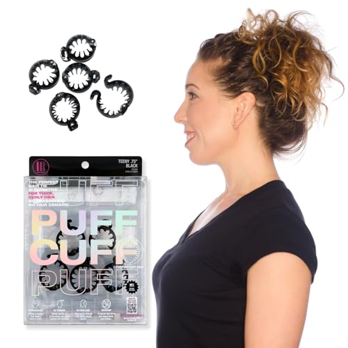 PuffCuff Teeny Hair Clamp 0.75" 5-Pack Black