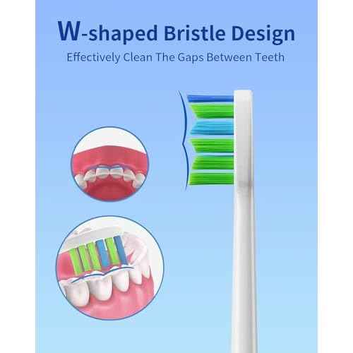 7AM2M AM100/AM105/AM111 Electric Toothbrush Brush Heads x 8 for 7AM2M Electric Toothbrush ONLY (White)