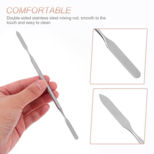 4-Piece Stainless Steel Makeup Spatula Set for Mixing Cosmetics