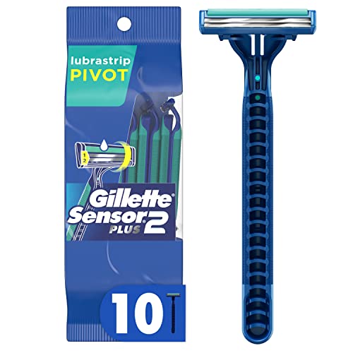 Gillette Sensor2 Plus Pivoting Head Men¡¯s Disposable Razors, 10 Count (Pack of 3)