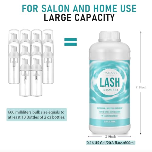 600ml Lash Extension Shampoo - Professional Cleanser