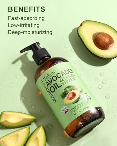 Organic Cold Pressed Avocado Oil 16oz Glass Bottle