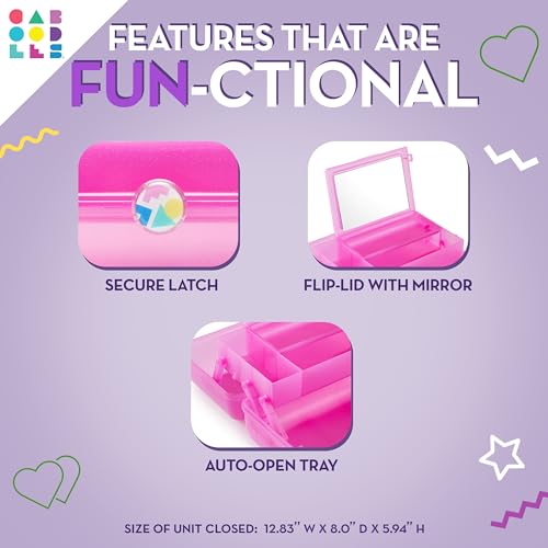 Caboodles On-The-Go Girl Makeup Box Organizer with Mirror
