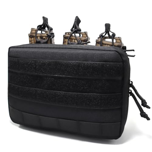 GAZJYUSP Tactical Mag Admin Pouch - Molle Utility Organizer with Triple Magazine Holder