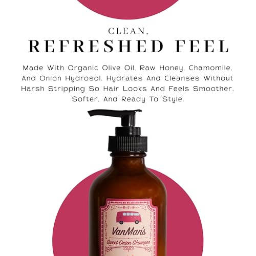 VanMan Sweet Onion Shampoo – 8 oz with Olive Oil & Honey