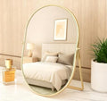 Feyarl Oval Vanity Mirror 12x8 Inch - Gold Cosmetic Mirror