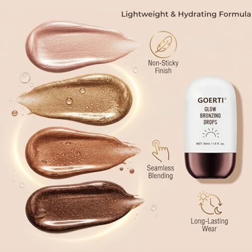 Glow Bronzing Drops Liquid Luminizer – 1.6 Fl Oz Bronze Shimmer Oil