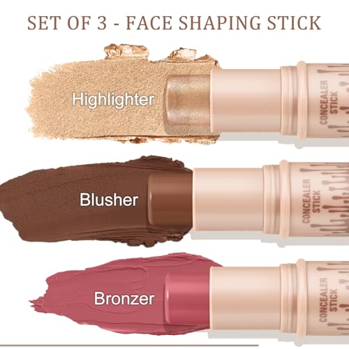 Boobeen 3-Stick Contour, Highlighter & Blush Set