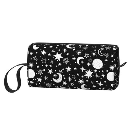 Star Moon Makeup Bag Organizer - Portable Cosmetic Travel Pouch