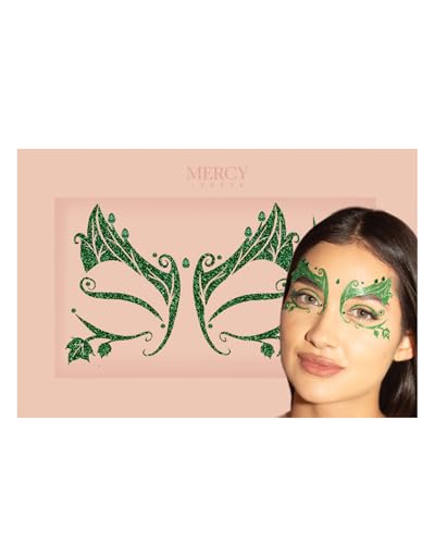 Poison Ivy Leaf Face Jewels - Halloween Costume Gems