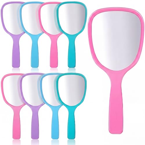Jetec 8 Pack Handheld Makeup Mirrors - Compact Travel Size