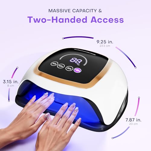 Gugusure 180W UV LED Nail Lamp - Gel Polish Dryer with Touch Screen