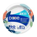 Dixie 8.5 Inch Paper Plates, 90 Count - Soak-Proof & Microwave-Safe
