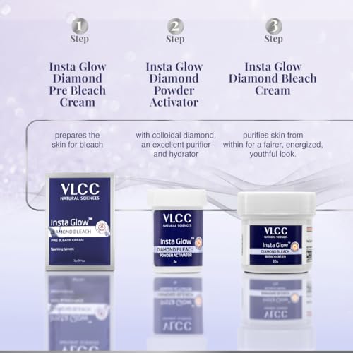 VLCC Insta Glow Diamond Bleach 60g for Brightening Skin