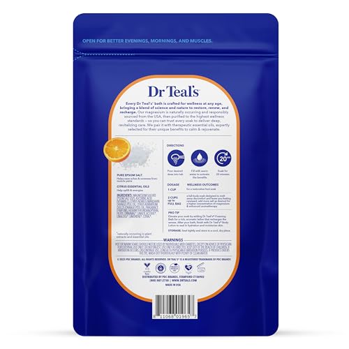 Epsom Salt Soak with Vitamin C & Citrus Essential Oils - 3 lbs