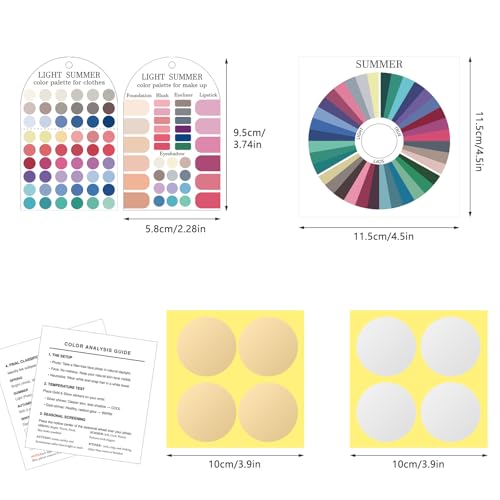 12-Season Color Palette Cards Set for Clothes & Makeup