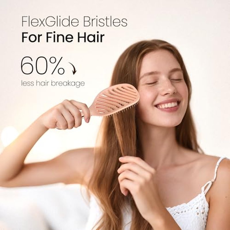 AIMIKE Rose Detangler Brush for Wet & Dry Hair – Pain-Free