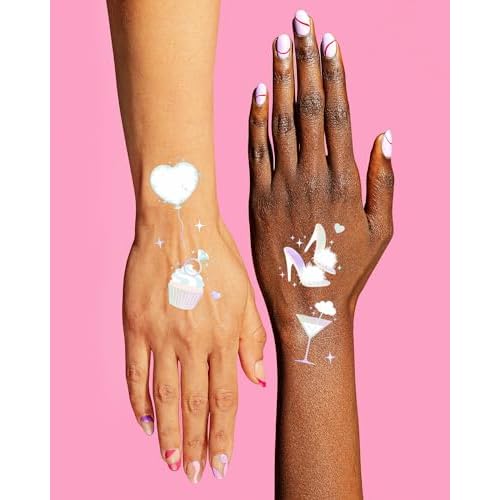xo, Fetti Iridescent Bachelorette Temporary Tattoos - 48 Styles | Clound Nine, Bach Party Decoration, Bridesmaid Favor, White Bride To Be Accessory, Bridal Shower Supplies, Engagement Decor