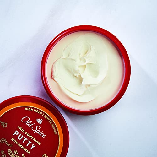 Old Spice Stay-In-Place Hair Styling Putty for Men, High Hold, Very Low Shine, 2.22 Oz (Pack of 2)