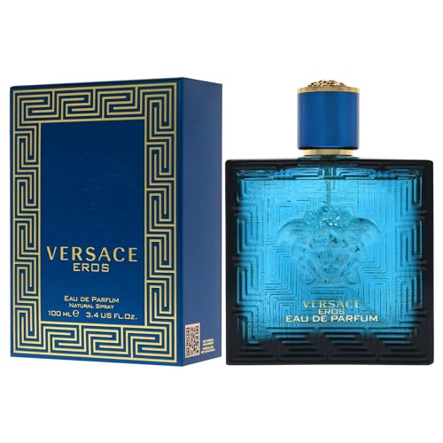 Versace Eros Eau de Parfum Spray for Men - Long-Lasting Fragrance, 3.4 oz