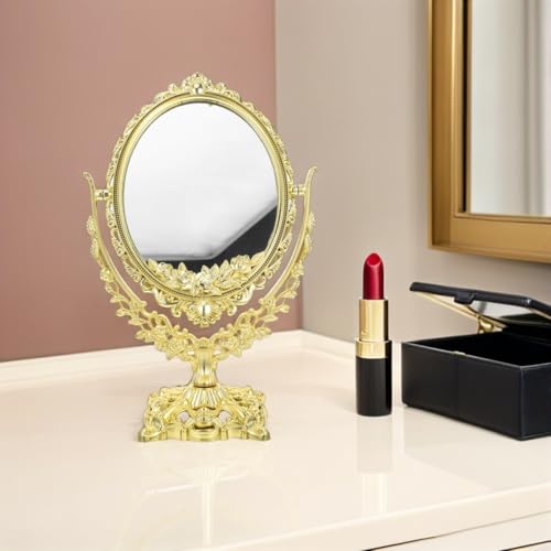 Ipetboom 13" Vintage Oval Vanity Mirror Double Sided Makeup