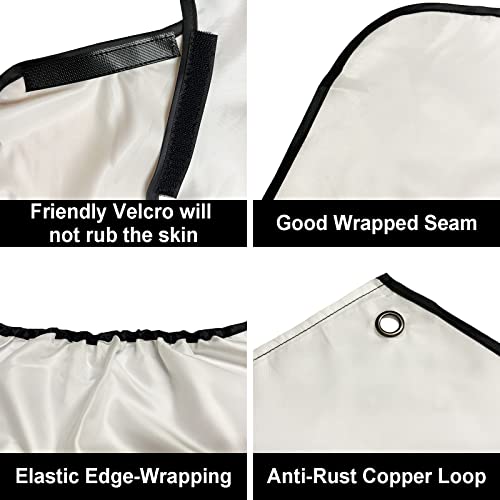 Beard Shaving Bib Non-stick Beard Grooming Catcher Beard Trimming Styling Bib with 2 Suction Cups and Storage Bag