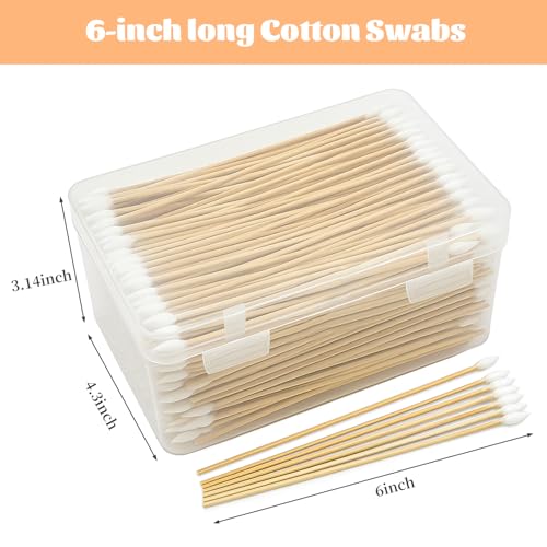 500pc Pointed Cotton Swabs with Storage Case - Gun Cleaning
