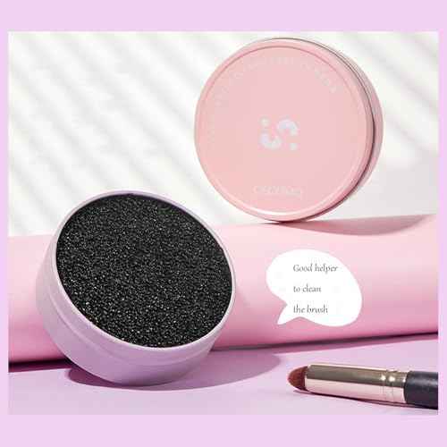 2 Pack Makeup Brush Cleaner Dry Sponge to Remove Eyeshadow Blush Powder Brush Color Change Clean Quickily and Easily Portable for Home or Travel Makeup