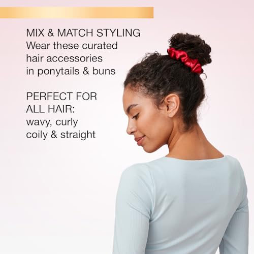 Conair Scunci 20-Pack Satin & Velvet Scrunchies Set - Hair Accessories for All Types