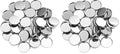 Pangda 100 Pack Empty Eyeshadow Pans 26mm Magnetic Metal Makeup