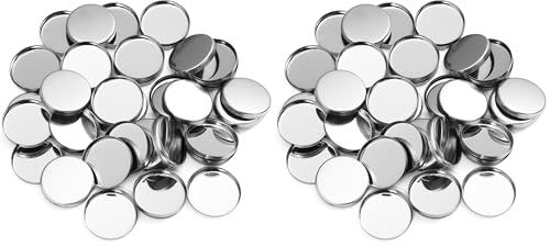 Pangda 100 Pack Empty Eyeshadow Pans 26mm Magnetic Metal Makeup