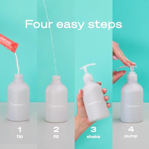 Moisturizing Hand Soap Refill Powder Concentrate 4 Refill Pack, Variety Scent, Each Refill Makes 10 fl oz Each