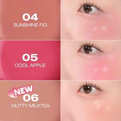 PERIPERA SYRUPY TOK CHEEK 5 Colors, Liquid Blush, Dewy Finish and Hydrates All day, Soft Velvet Texture Face Cheek Tint (07 AIRY PINK, One Size)