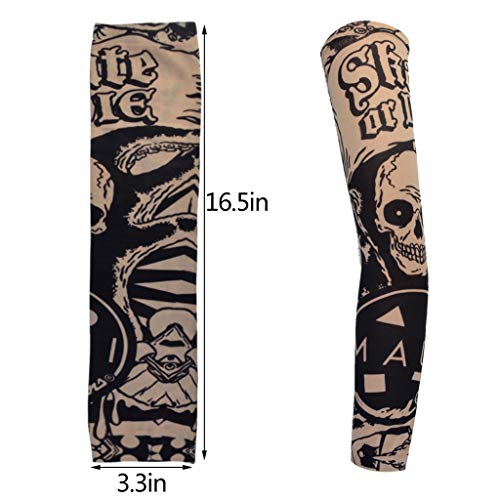 HOVEOX 20PCS Temporary Tattoo Arm Sleeves